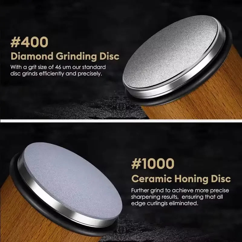 15 and 20 Degrees Rolling Knife Sharpener Magnetic Knife Holder Diamond Sharpening Stone Kit with Angle Roller Kitchen Accessory